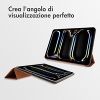 Accezz Cover a libro trifold in pelle Apple iPad Pro 13 (2025) M5 / (2024) M4 - Cognac