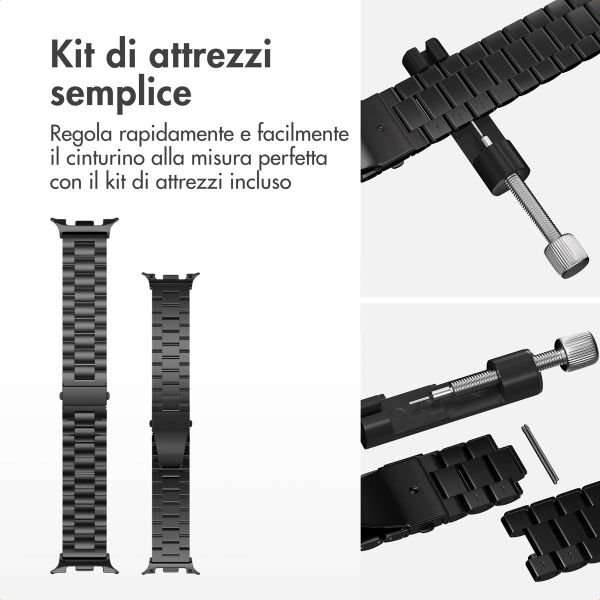 imoshion Cinturino in acciaio Samsung Galaxy Watch 8 (40/44mm) / Classic (46mm) - Nero