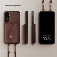 Selencia Cover per telefono Sera con cordino e portacarte a busta Samsung Galaxy A55 - Chocolate Brown