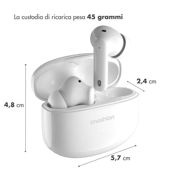 imoshion Aura Pro Auricolari in-ear wireless - Cancellazione attiva del rumore (ANC) - Bianco