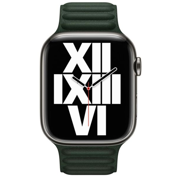 Apple Cinturino Leather Link Apple Watch | 38/40/41/42 mm - Taglia S/M - Sequoia Green