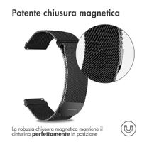 imoshion Cinturino milanese magnetico  - Attacco universale 20 mm - Taglia S - Nero