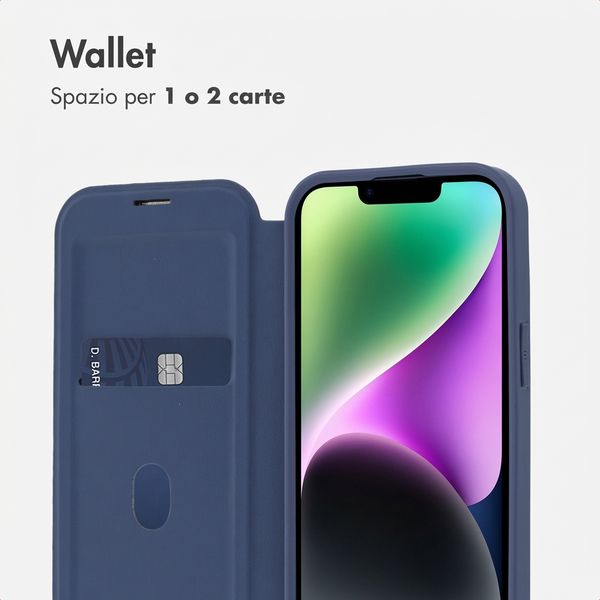 imoshion Bookcase trasparente con MagSafe Apple iPhone 14 / 13 - Blu