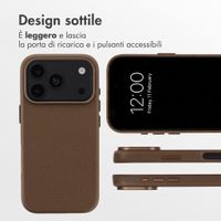 Accezz Cover in Pelle con MagSafe Apple iPhone 18 Pro Max / 17 Pro Max - Marrone caffè