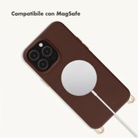 Selencia Cover posteriore Rivièra con MagSafe con ganci rimovibili Apple iPhone 14 Pro - Choco Brown