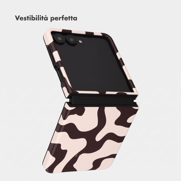 Selencia Cover posteriore Vivid con MagSafe Samsung Galaxy Z Flip 8 - Art Wave Black
