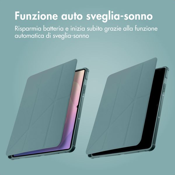 imoshion Cover Origami Samsung Galaxy Tab S9 11.0 pollici / S10 Lite / S10 FE / S9 FE 10.9 pollici - Verde scuro