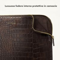 Selencia Cover per laptop Croco 15-16 pollici - Choco Brown