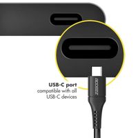 Accezz Cavo da USB-C a USB-C - 2 metri - Nero