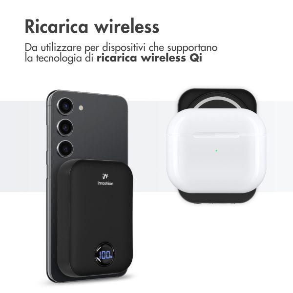 imoshion Powerbank Magnetic 10.000 mAh - Powerbank wireless - Nero