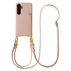Selencia Cover per telefono Nova con cordino e portacarte Samsung Galaxy S25 / S24 - Dusty Rose
