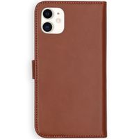 Selencia Cover a libro in vera pelle Apple iPhone 11 - Marrone chiaro