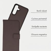 imoshion Cover a libro di lusso 2-in-1 rimovibile Samsung Galaxy S25 - Marrone