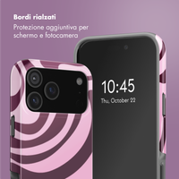 Selencia Cover posteriore Vivid con MagSafe Apple iPhone 17 Pro - Wavy Swirl Pink Plum