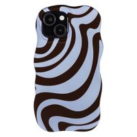 Selencia Cover Vivid Wavy con MagSafe Apple iPhone 15 - Dream Swirl Chocolate