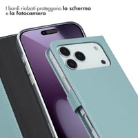 Selencia Cover a libro in vera pelle Apple iPhone 17 Pro Max - Air Blue