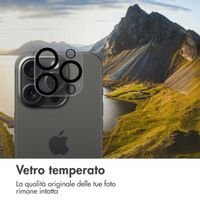 imoshion Protezione fotocamera in vetro 2 Pack Apple iPhone 16 Pro / 16 Pro Max - Nero