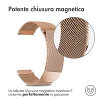 imoshion Cinturino milanese magnetico  - Attacco universale 20 mm - Taglia S - Oro rosa