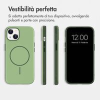 imoshion Cover posteriore Color con Thin MagSafe Ring Apple iPhone 14 / 13 - Verde scuro