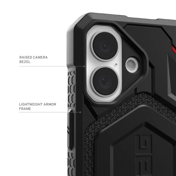 UAG Cover Posteriore Monarch Pro Apple iPhone 16 - Kevlar Black