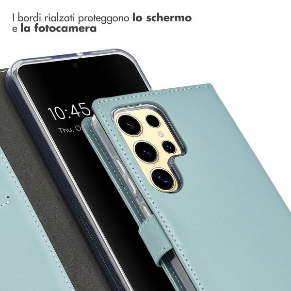 Selencia Cover a libro in vera pelle Samsung Galaxy A16 - Air Blue