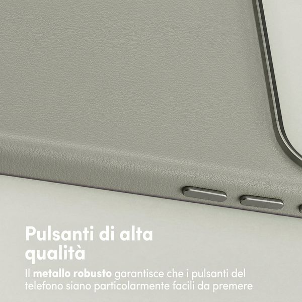 Accezz Cover in Pelle con MagSafe Apple iPhone 18 Pro Max / 17 Pro Max - Light Grey
