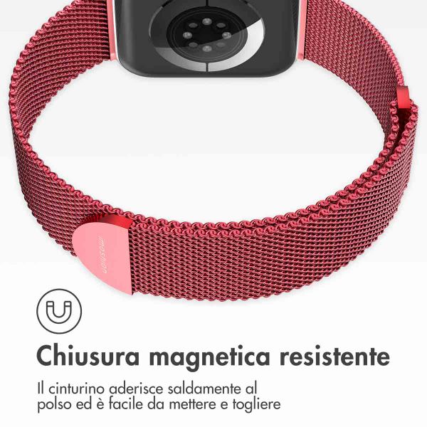 imoshion Cinturino milanese magnetico Apple Watch | 38/40/41/42 mm - Taglia S - Rosso