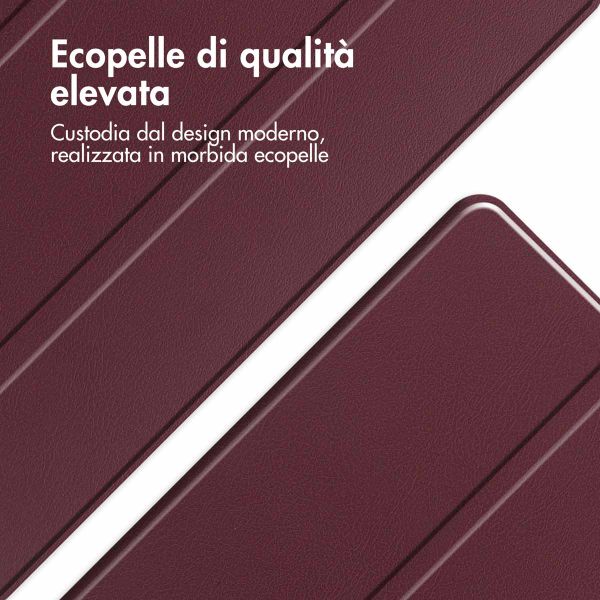 imoshion Cover a libro Trifold Apple iPad 9 (2021) 10.2 pollici / iPad 8 (2020) 10.2 pollici / iPad 7 (2019) 10.2 pollici - Bordeaux