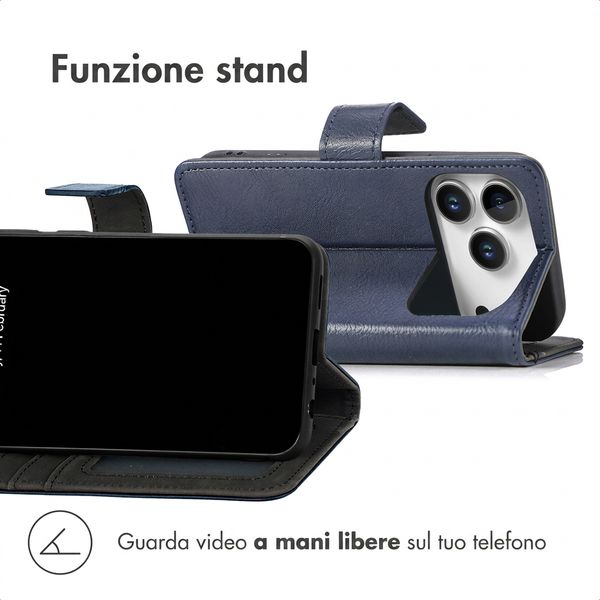 imoshion Cover a libro di Lusso Apple iPhone 18 Pro / 17 Pro - Blu scuro