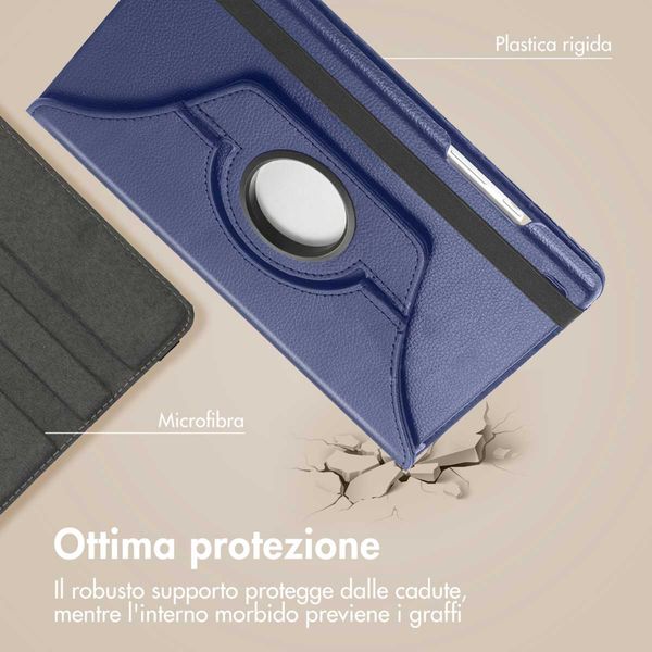 imoshion Cover Girevole a 360° Samsung Galaxy Tab A9 8.7 pollici - Blu scuro