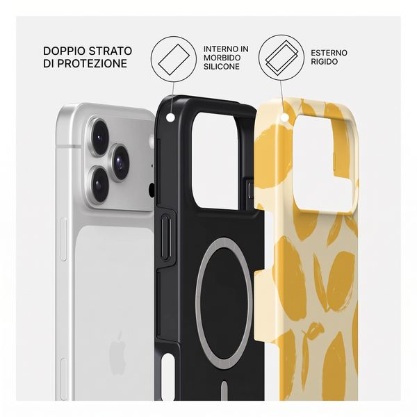 Burga Cover Posteriore Resistente con MagSafe Apple iPhone 18 Pro Max - Lemon Tart