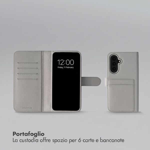 Selencia Libreria rimovibile Olyn con MagSafe Samsung Galaxy A57 (5G) - Grigio