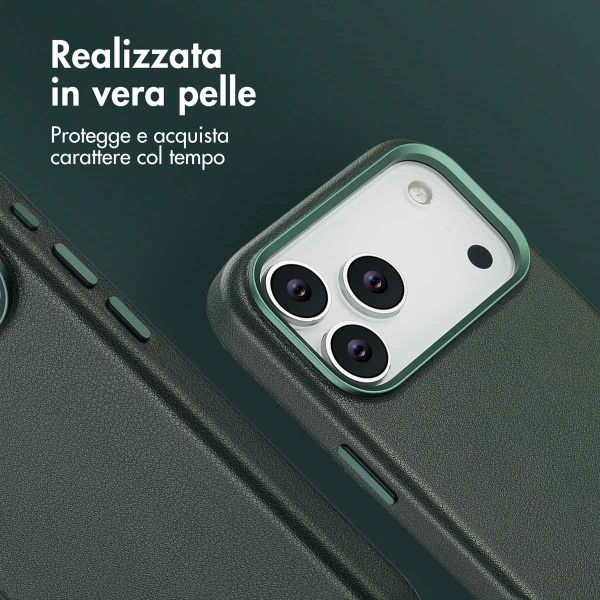 Accezz Cover in Pelle con MagSafe Apple iPhone 17 Pro Max - Cedar Green
