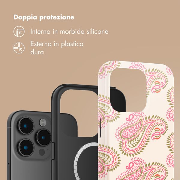 Selencia Cover posteriore Vivid con MagSafe Apple iPhone 15 Pro - Paisley Blush