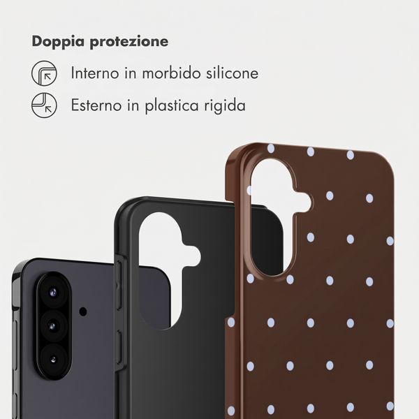 Selencia Cover Posteriore Vivid Samsung Galaxy A57 (5G) - Happy Dots Chocolate