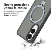 Accezz Cover con anello e supporto con MagSafe Samsung Galaxy S25 Edge - Nero