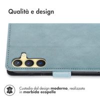 imoshion Cover a libro di Lusso Samsung Galaxy S24 Plus - Azzurro