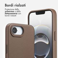 Accezz Cover in Pelle con MagSafe Apple iPhone 17e / 16e - Marrone caffè