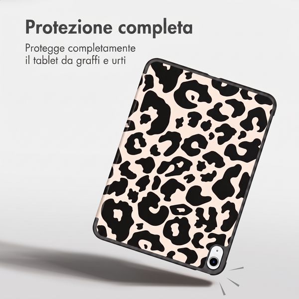 imoshion Cover Trifold Design Apple iPad Air 13 pollici (2026) M4 / (2025) M3 / (2024) M2 - Leopard
