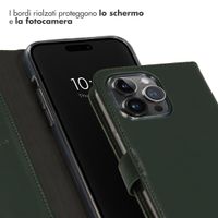 Selencia Cover a libro in vera pelle Apple iPhone 15 Pro Max - Verde