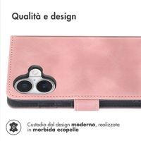 imoshion Cover a libro con Cordino Apple iPhone 16 - Rosa