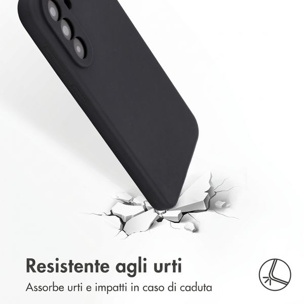 Accezz Cover Posteriore in Silicone Liquido Samsung Galaxy A37 (5G) - Nero