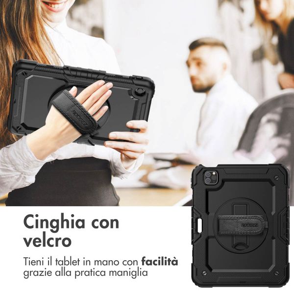 Accezz Cover Posteriore Resistente con tracolla Apple iPad Air 5 (2022) / Air 4 (2020) - Nero