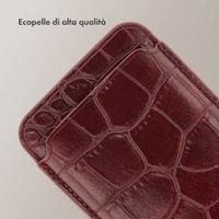 Selencia Portacarte Croco con MagSafe - Burgundy