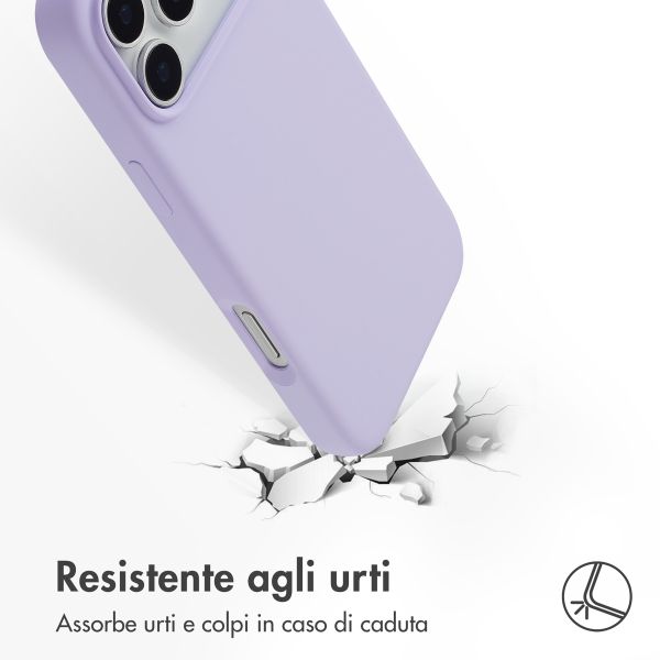 Accezz Cover in silicone liquido con MagSafe Apple iPhone 17 Pro Max - Viola