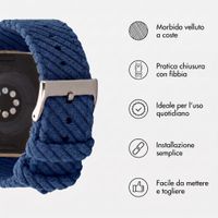 imoshion Cinturino in velluto a coste Apple Watch | 38/40/41/42 mm - Blu scuro