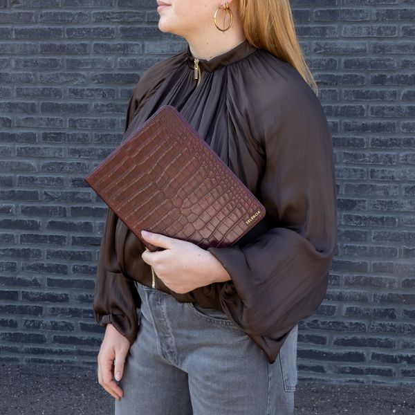 Selencia Custodia a libro Croco Samsung Galaxy Tab A11 Plus / A9 Plus - Burgundy