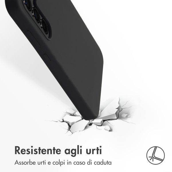 Accezz Cover in silicone liquido con MagSafe Samsung Galaxy S24 FE - Nero