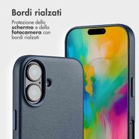 Accezz Cover in pelle 2 in 1 con MagSafe Apple iPhone 16 - Nightfall Blue