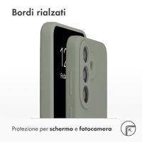 Accezz Cover in silicone liquido con MagSafe Samsung Galaxy S26 FE - Cooper Green